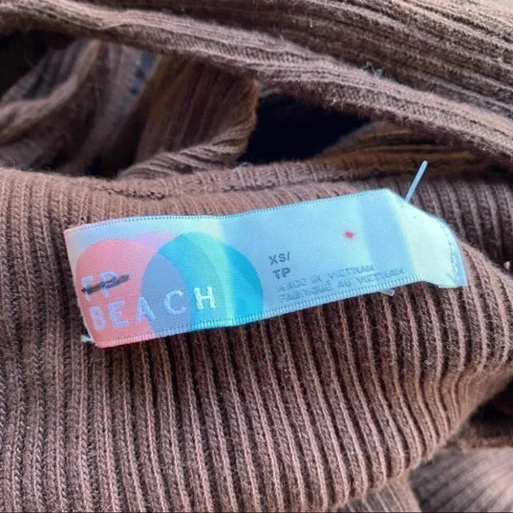 NWT Free People Blaine Set Midi Dress Sweater in Brown 2 Piece Matching XS - Picture 12 of 13